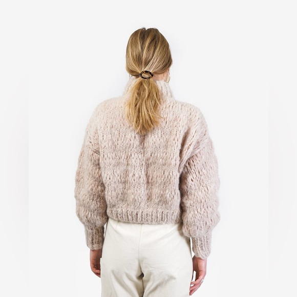 Frisson Knits Isabella sweater in nude buff - Picture 4 of 8